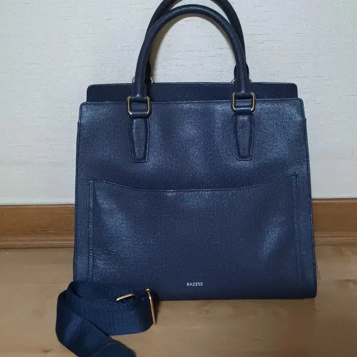 [BUNJANG] Hazzys Saffiano Leather Tote & Shoulder Bag / 택포함)헤지스 사피아노 가죽 토트백&숄드백