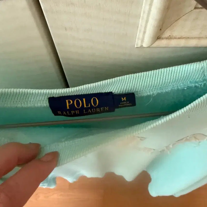 [BUNJANG] Ralph Lauren Vintage Mint Green Sweatshirt / 랄프로렌빈티지맨투맨