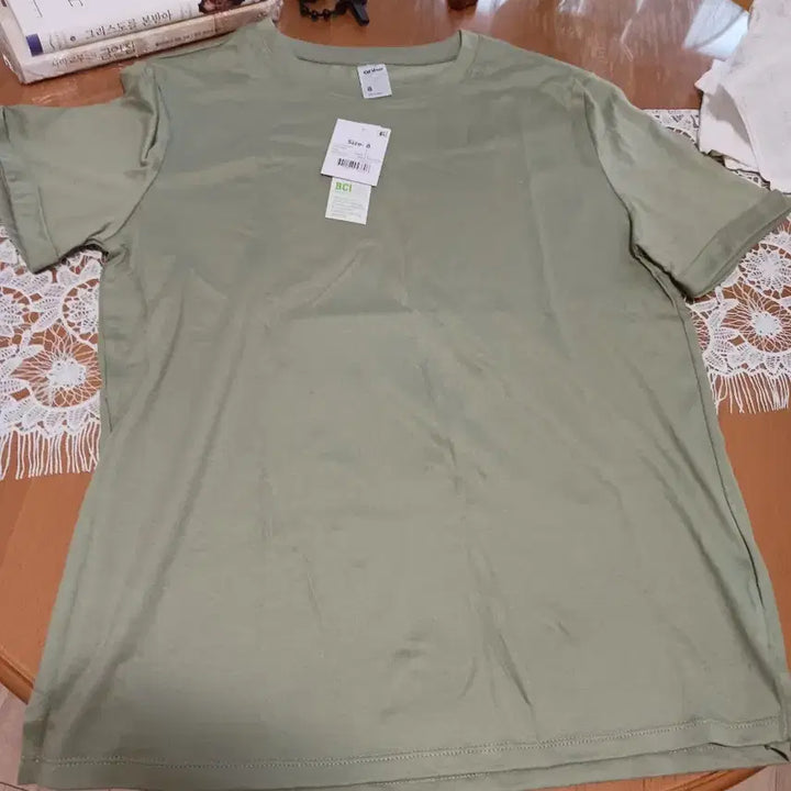 [BUNJANG] Cotton Short-Sleeve T-Shirt Khaki / 새상품) 미국 여름 얇은 면100 반팔 카키색 티셔츠 55전후 1만