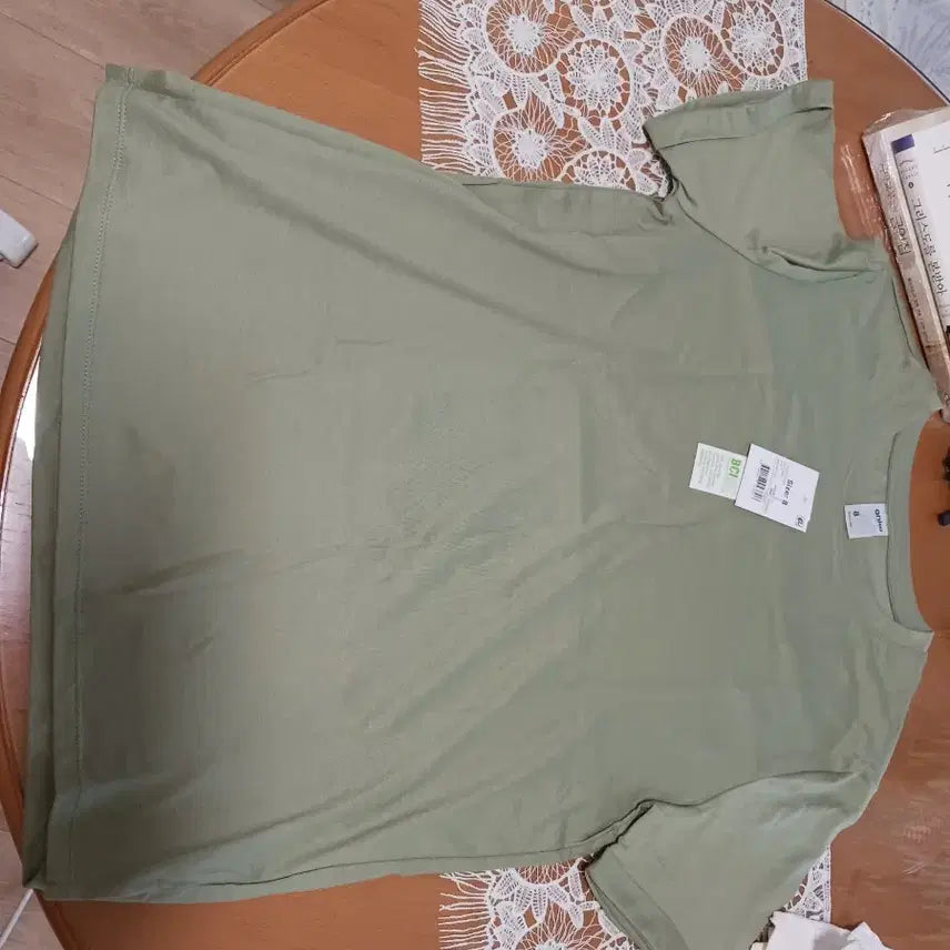 [BUNJANG] Cotton Short-Sleeve T-Shirt Khaki / 새상품) 미국 여름 얇은 면100 반팔 카키색 티셔츠 55전후 1만