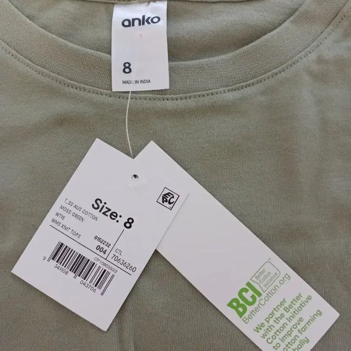 [BUNJANG] Cotton Short-Sleeve T-Shirt Khaki / 새상품) 미국 여름 얇은 면100 반팔 카키색 티셔츠 55전후 1만