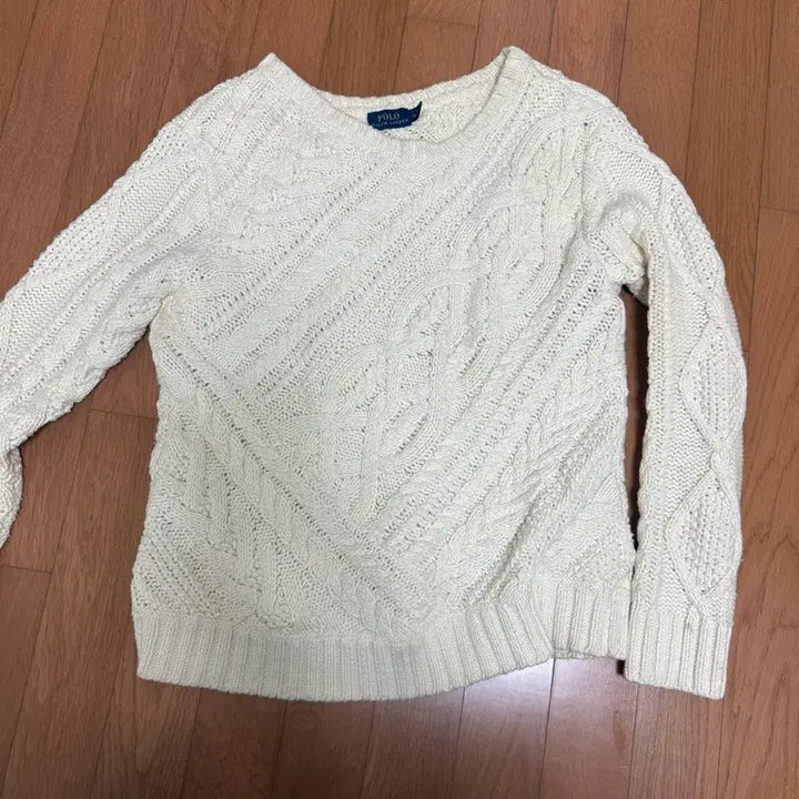 [BUNJANG] Polo Ralph Lauren Cable Knit Sweater Ivory / 폴로 랄프로렌 케이블 니트 아이보리
