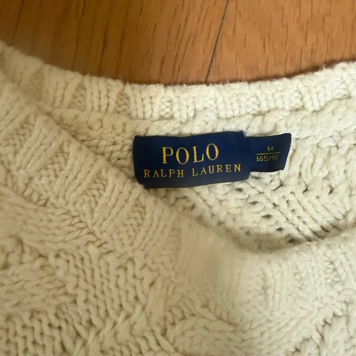 [BUNJANG] Polo Ralph Lauren Cable Knit Sweater Ivory / 폴로 랄프로렌 케이블 니트 아이보리