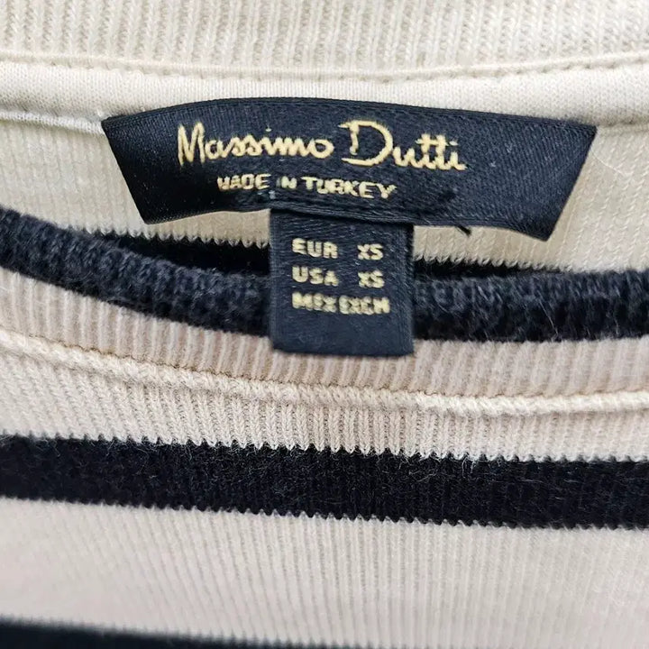 [BUNJANG] Massimo Dutti Striped Short Sleeve Knit Top / 마시모두띠 스트라이프 반팔 니트