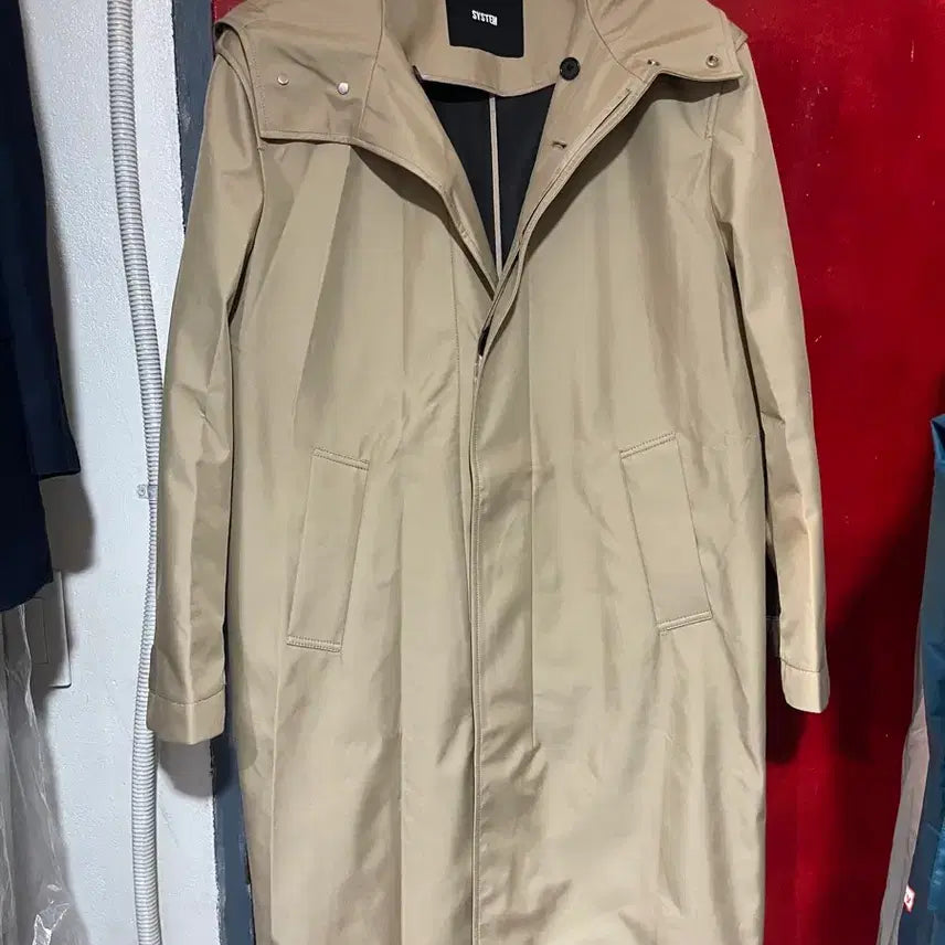 [BUNJANG] System Homme Hooded Coat - Beige / 시스템옴므 후드 코트 100