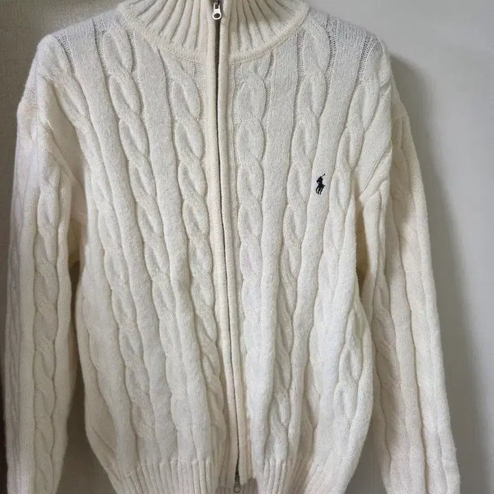 [BUNJANG] Unbranded Knit Zip-up M / 폴로 니트집업 m