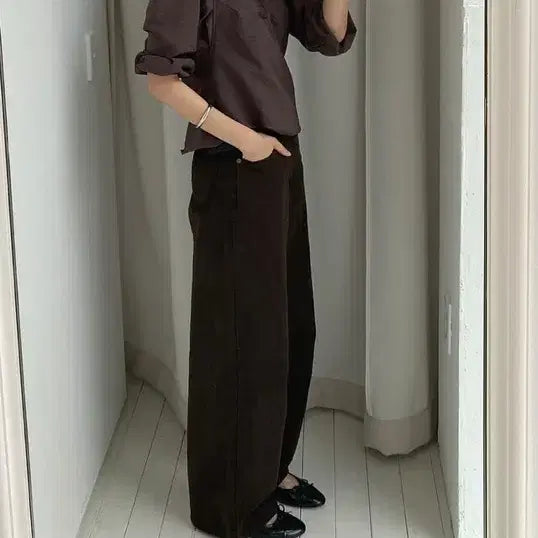 [BUNJANG] Kinda Beige Halterneck Bustier Blouse Brown / 킨다베이지 홀터넥 뷔스티에 블라우스 브라운