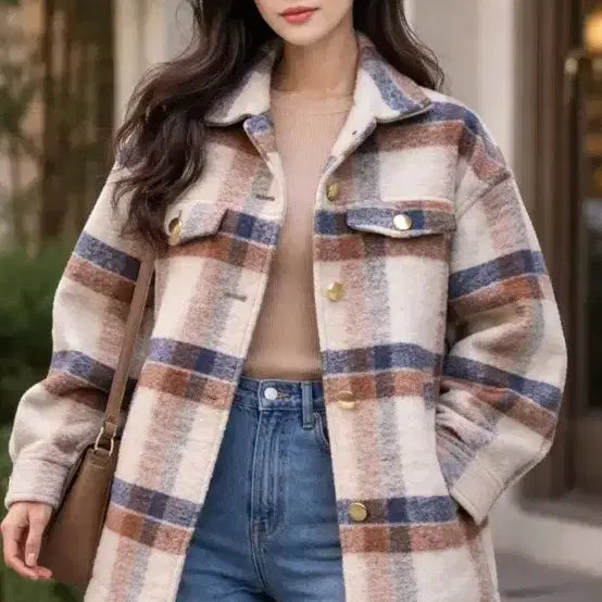 [BUNJANG] Women's Checkered Coat / 여성의류 코트 판매