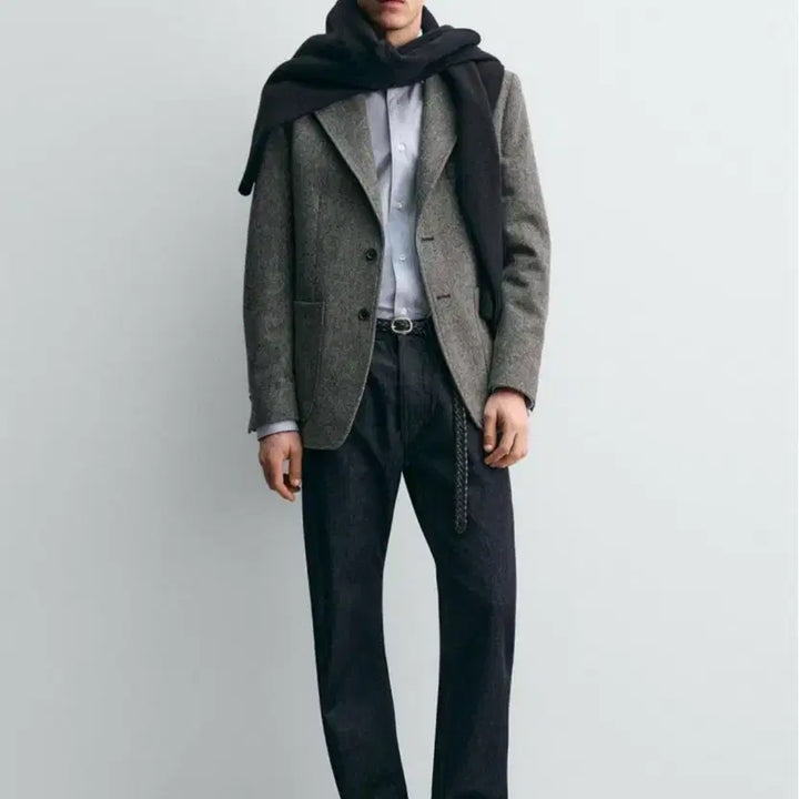 [BUNJANG] ZARA Aaron Levine Wool Structure Blazer / 자라 X 아론 레빈 100% 울 스트럭처 블레이저 50