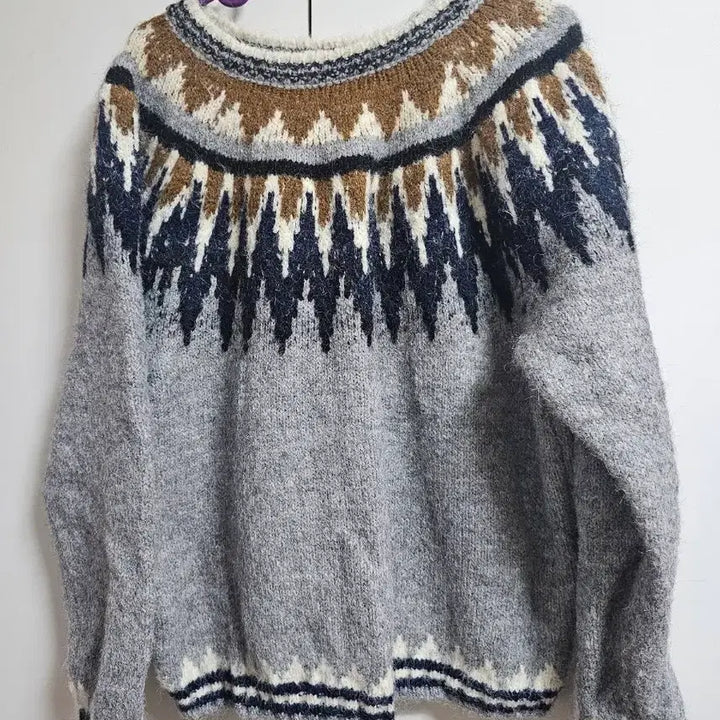 [BUNJANG] Vintage Pattern Knit Sweater / 빈티지 패턴 니트 스웨터