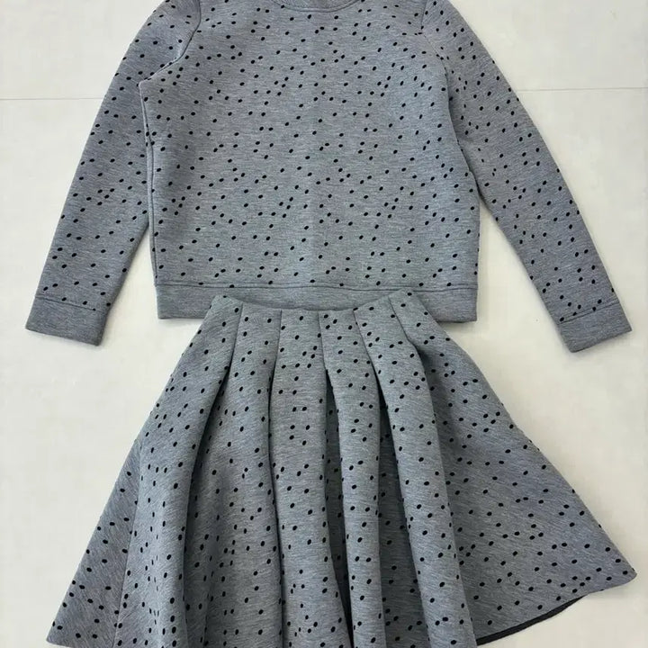 [BUNJANG] Maje Neoprene Sweatshirt and Skirt Set / 마쥬 네오프렌 맨투맨 + 스커트 셋업 1사이즈