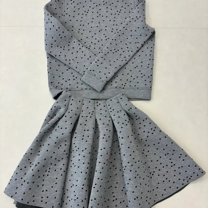 [BUNJANG] Maje Neoprene Sweatshirt and Skirt Set / 마쥬 네오프렌 맨투맨 + 스커트 셋업 1사이즈