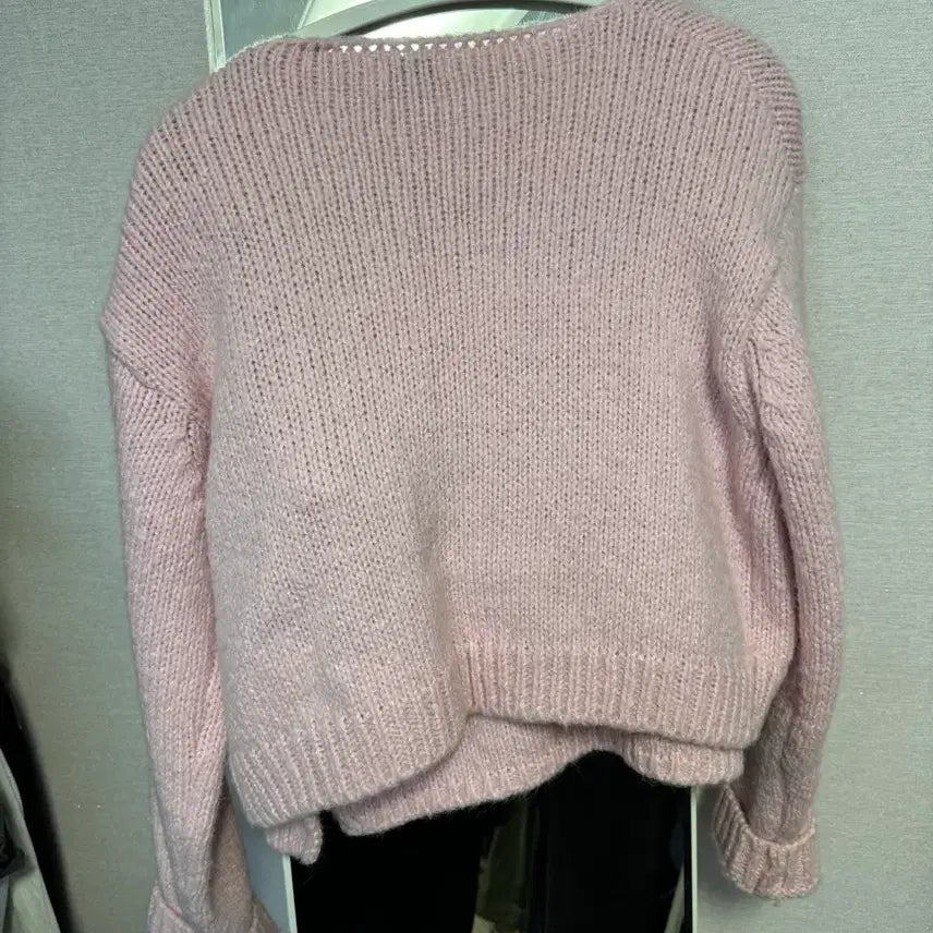 [BUNJANG] Knit Cardigan and Camisole Set (Pink) / 니트 가디건 나시세트(핑크)