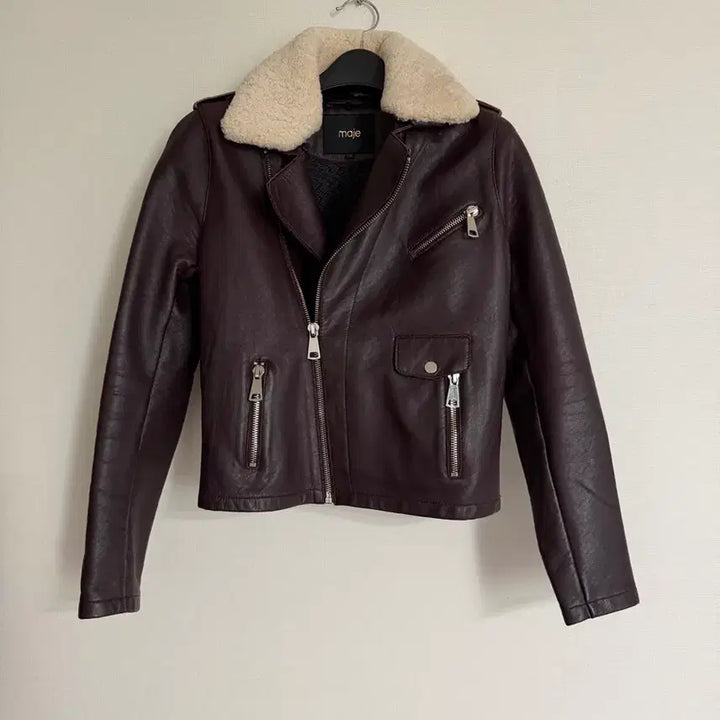 [BUNJANG] Maje Lambskin Leather Jacket / 마쥬 양가죽 자켓