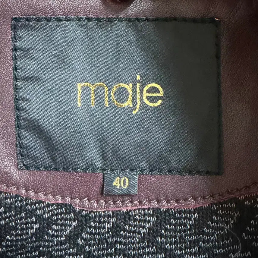 [BUNJANG] Maje Lambskin Leather Jacket / 마쥬 양가죽 자켓