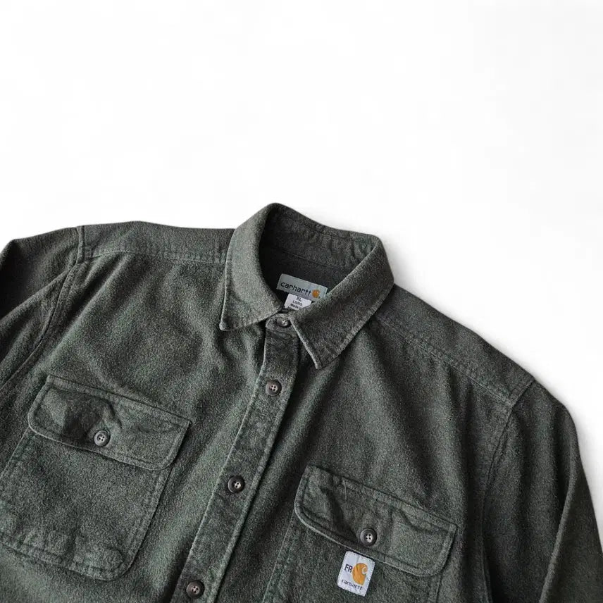 [BUNJANG] Carhartt Fleece Oversized Long Sleeve Shirt XL / FR칼하트 기모 오버핏 긴팔셔츠 XL