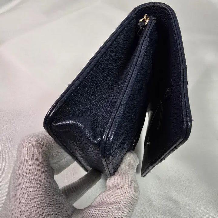 [BUNJANG] Chanel Classic WOC Caviar Navy Gold Chain Bag / 샤넬 클래식 woc 케비어 네이비 금장