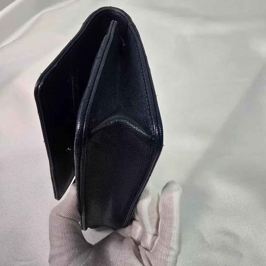 [BUNJANG] Chanel Classic WOC Caviar Navy Gold Chain Bag / 샤넬 클래식 woc 케비어 네이비 금장