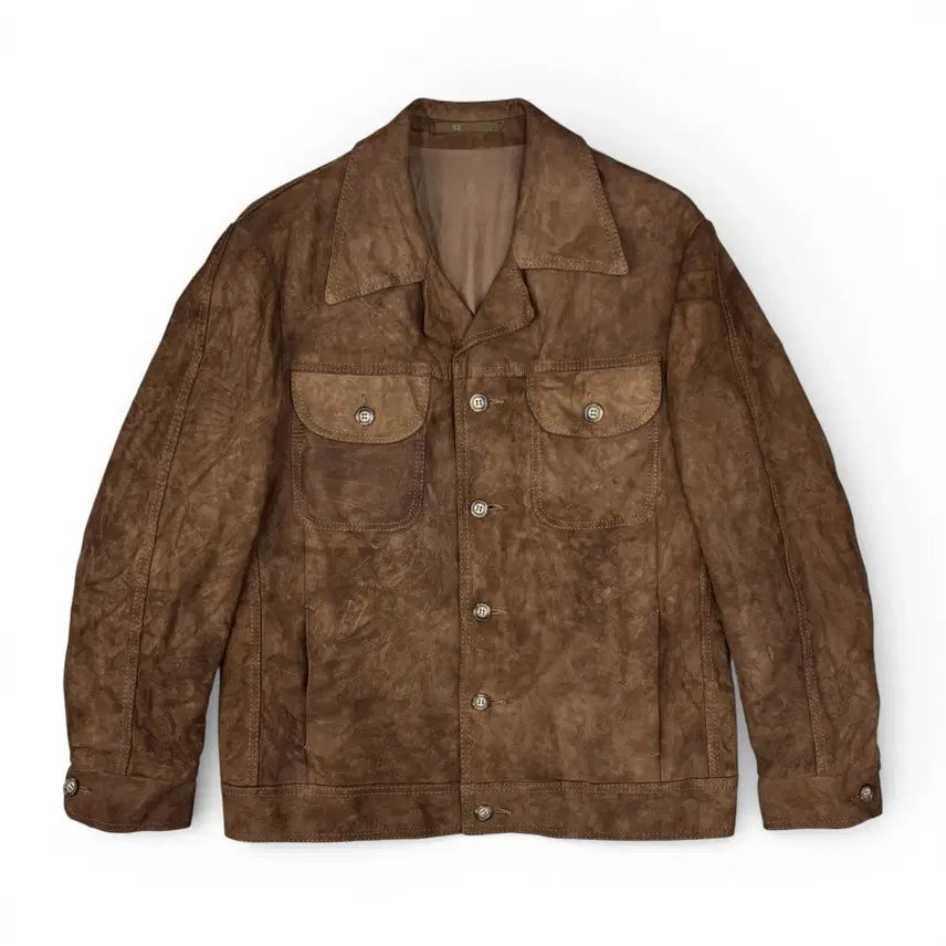 [BUNJANG] Echt Lammvelour Suede Trucker Jacket / 80's Echt Lammvelour 스웨이드 자켓 52