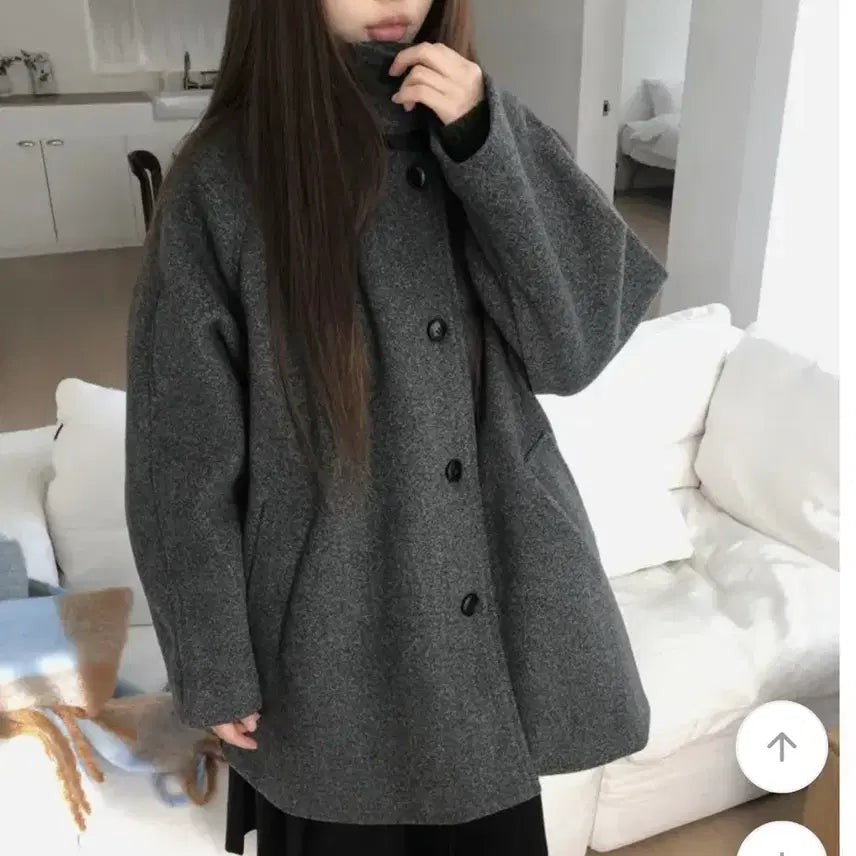 [BUNJANG] Turtle Neck Midi Coat / 터틀넥 미디 코트