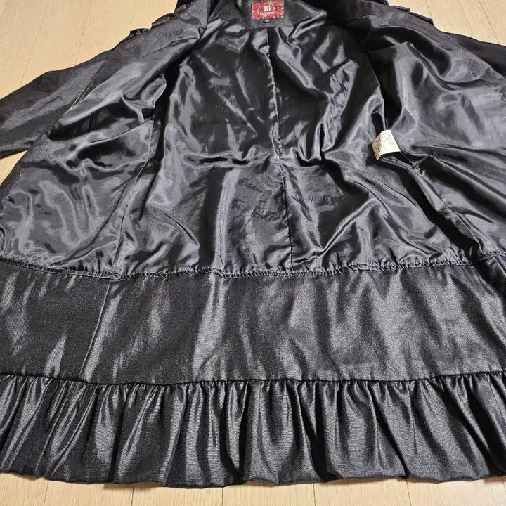 [BUNJANG] Indie Bunny Women's Black Frill Outerwear Jacket / (인디부니) 여자 블랙 프릴 봄가을 아우터 55~66사이즈