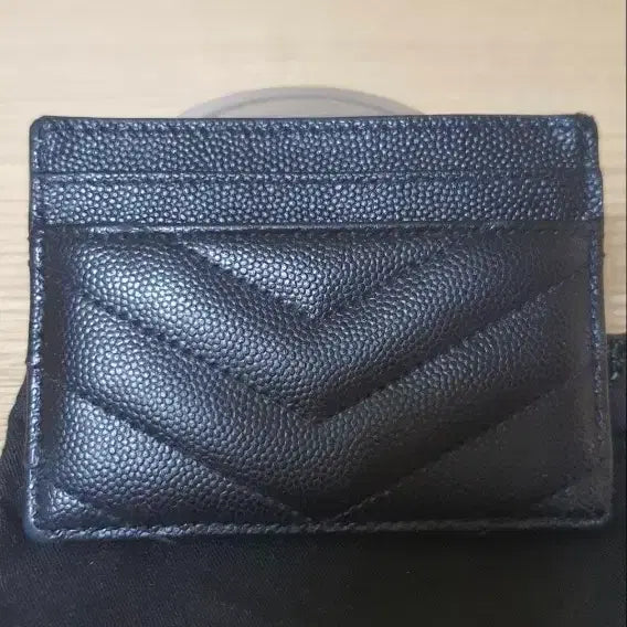 [BUNJANG] Yves Saint Laurent Card Wallet Silver Logo / 입생로랑 생로랑 카드지갑/지갑 은장 정품A급(감정O)