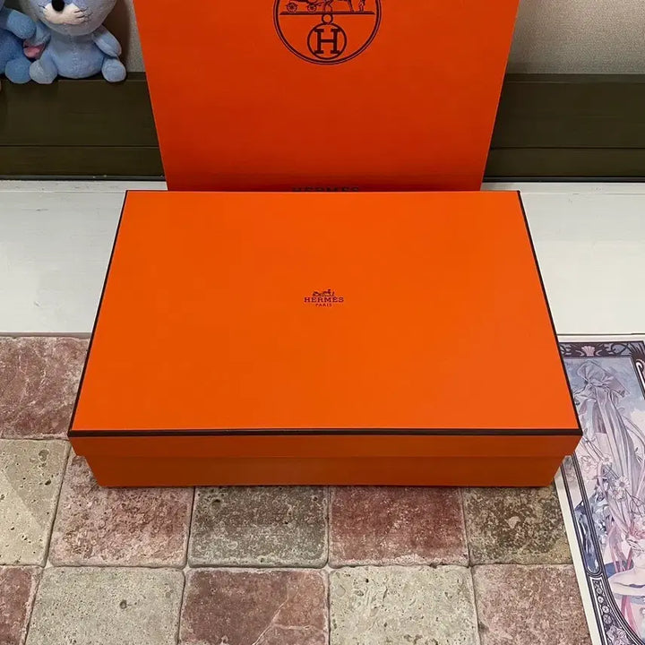 [BUNJANG] Hermes Shoe Box + Shopping Bag / 에르메스 신발박스(33.5x23.5x8) + 쇼핑백