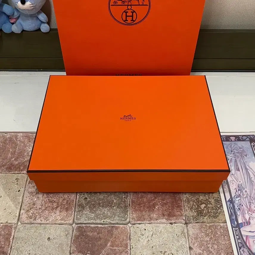 [BUNJANG] Hermes Shoe Box + Shopping Bag / 에르메스 신발박스(33.5x23.5x8) + 쇼핑백