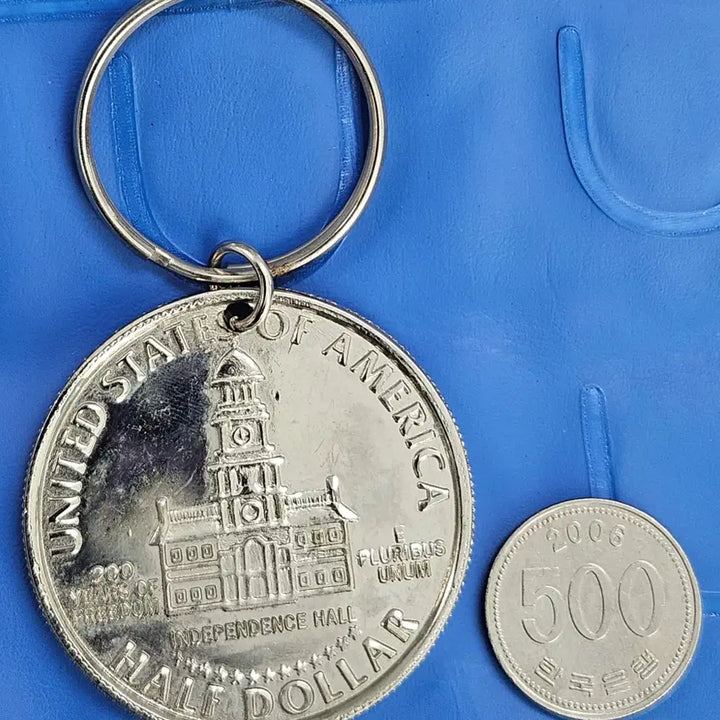 [BUNJANG] American Bicentennial Commemorative Medal Keyring M790 / [대형] 미국 독립 200주년 기념 패러디메달  키링 M790