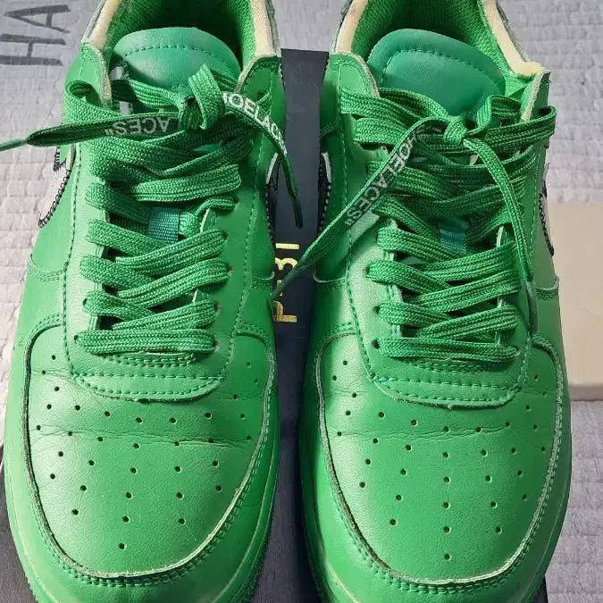 [BUNJANG] Nike Air Force 1 SHOELACES Sneakers / 나이키 에어포스1 그린 스니커즈 "SHOELACES"