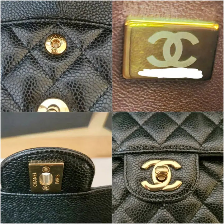[BUNJANG] Chanel Classic Caviar Small Gold Hardware Handbag / 샤넬 클래식 캐비어 스몰 금장 내장칩 새상품급