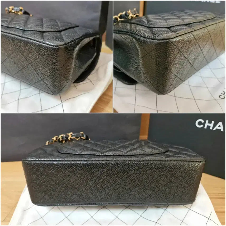 [BUNJANG] Chanel Classic Caviar Small Gold Hardware Handbag / 샤넬 클래식 캐비어 스몰 금장 내장칩 새상품급