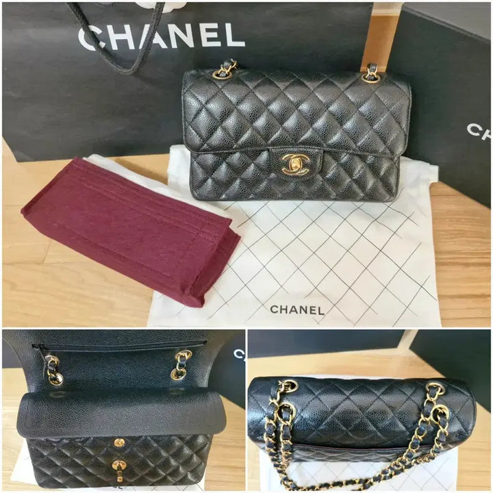 [BUNJANG] Chanel Classic Caviar Small Gold Hardware Handbag / 샤넬 클래식 캐비어 스몰 금장 내장칩 새상품급