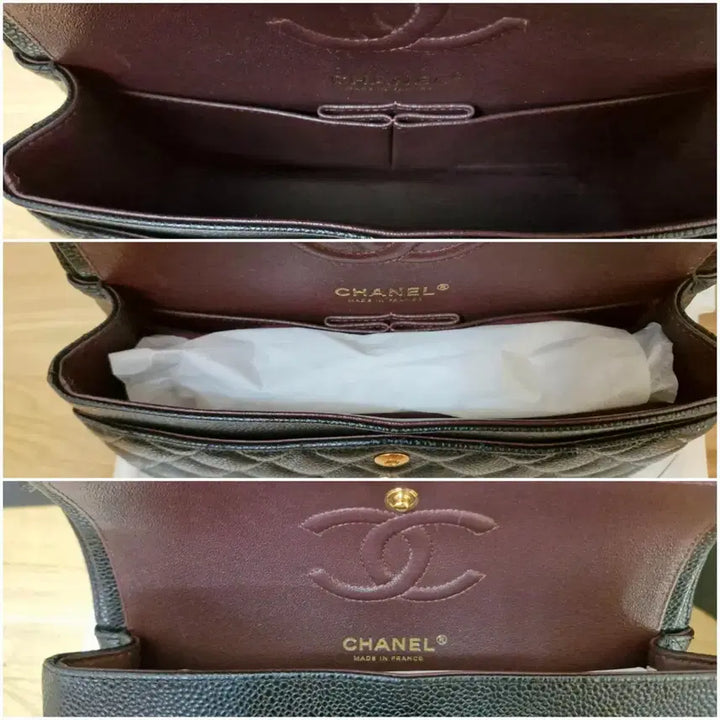 [BUNJANG] Chanel Classic Caviar Small Gold Hardware Handbag / 샤넬 클래식 캐비어 스몰 금장 내장칩 새상품급