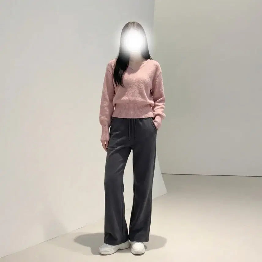 [SOLD OUT] (빠른배송/허리라인) 부드러운 촉감 브이 앙고라 니트