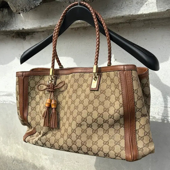 [BUNJANG] Gucci GG Jacquard Shopper Shoulder Bag / 구찌 GG 자카드 쇼퍼 숄더백(보증 영수증 보유)