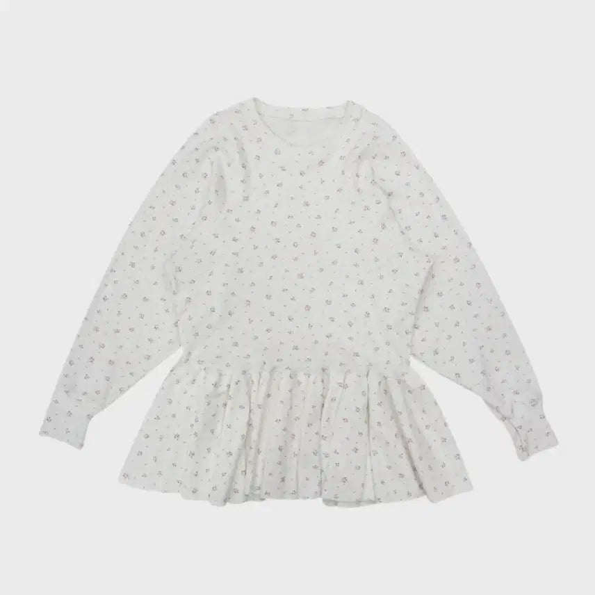 [BUNJANG] Freckle Flower Waffle Flare MTM Dress / [새상품]프레클플라워맨투맨원피스waffle flare mtm dress