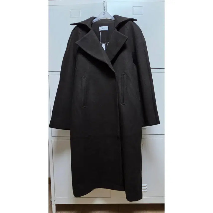 [BUNJANG] 45th Street Double Wool Collar Coat - Khaki / 45번가 더블 울 카라 코트 - 카키