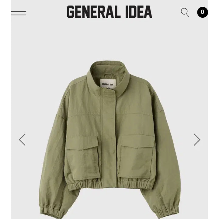 [BUNJANG] General Idea Khaki Crop Jacket / 제너럴아이디어 카키색 크롭 자켓 (새상품)