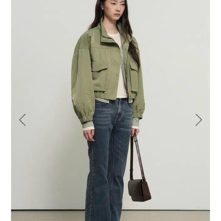 [BUNJANG] General Idea Khaki Crop Jacket / 제너럴아이디어 카키색 크롭 자켓 (새상품)