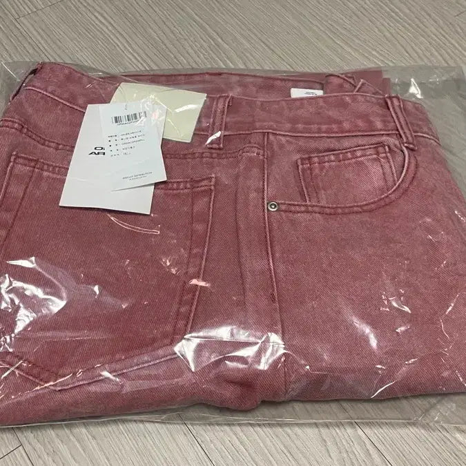 [SOLD OUT] 오더아카이브 뉴트로 와이드 데님팬츠 (버건디핑크 L,5)