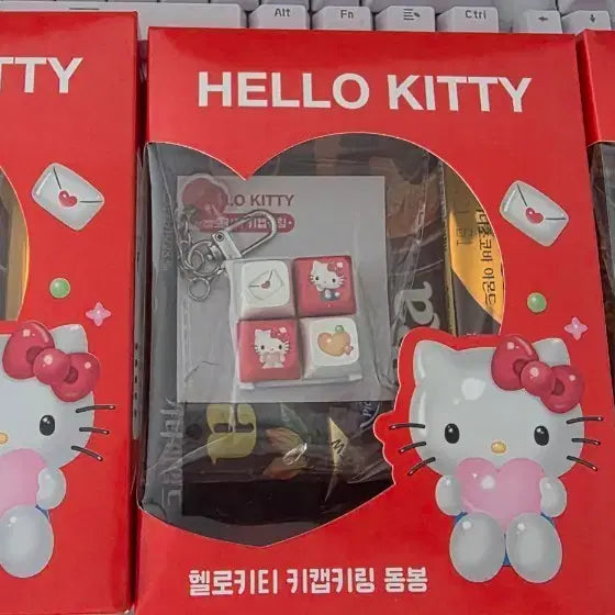 [BUNJANG] Hello Kitty Keycap and Keyring Set / 헬로키티 키캡 키링새상품 판매