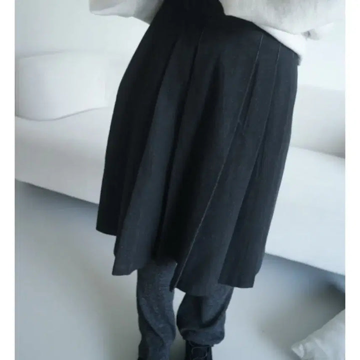 [BUNJANG] Aftermonday Denim Pleated Midi Skirt / 에프터먼데이 데님 플리츠 미디 스커트 흑청 s