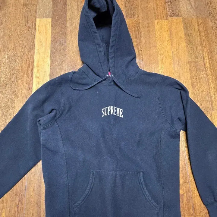 [BUNJANG] Supreme Arch Logo Hoodie Navy / Supreme 아치 로고 후드 네이비