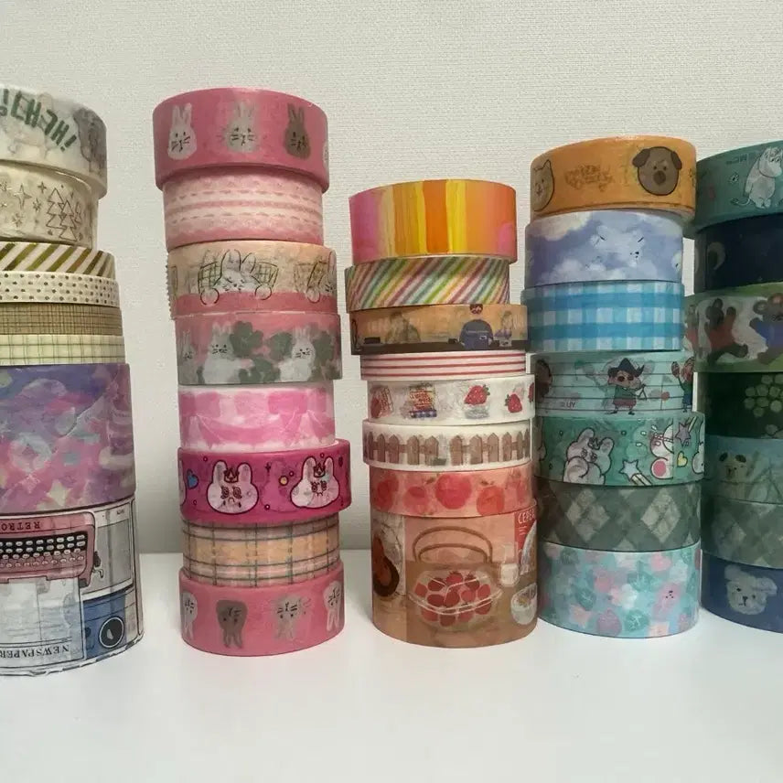 [BUNJANG] Assorted Masking Tape Bundle Set / 마스킹테이프 55개+컷팅기