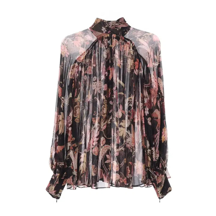 [BUNJANG] Zimmermann Floral Print Silk Blouse / 짐머만 플로럴 프린트 실크 블라우스