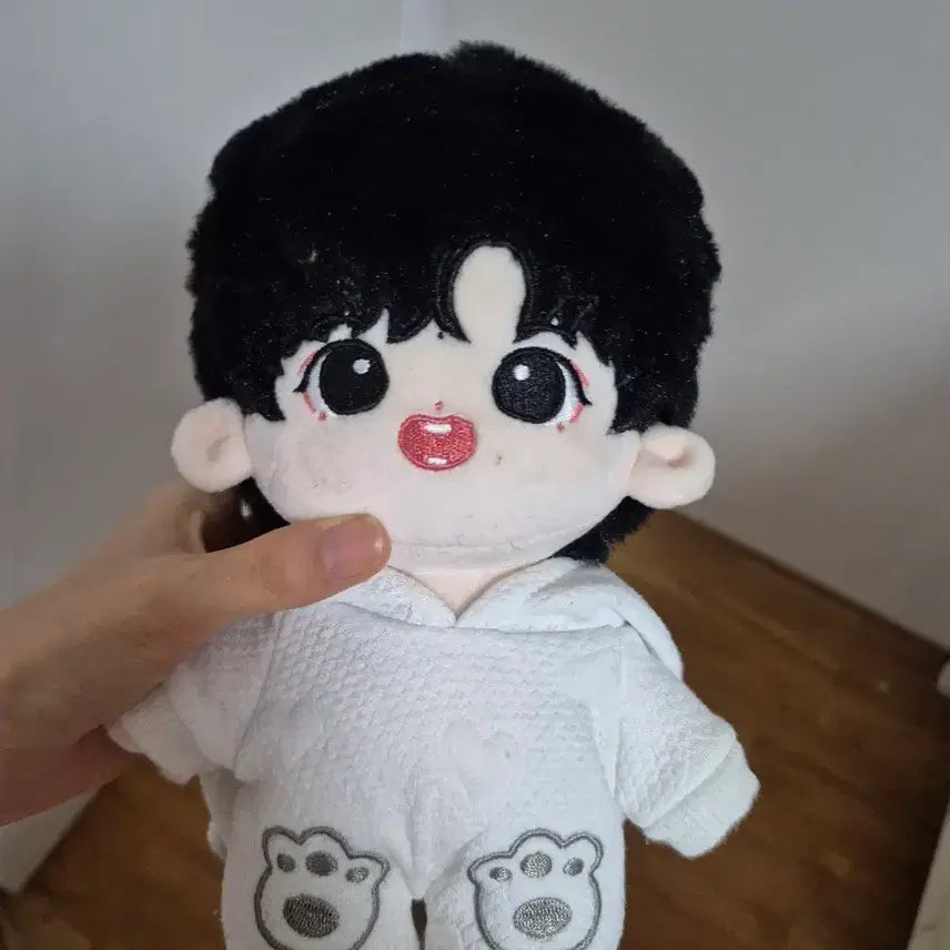 [BUNJANG] 20cm White Bear Doll Clothes / 아이돌 인형 20cm 흰색 곰돌이 옷