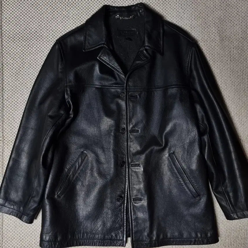 [BUNJANG] J.Crew Leather Car Coat Jacket / 제이크루 jcrew 레더 카코트 가죽 자켓 L