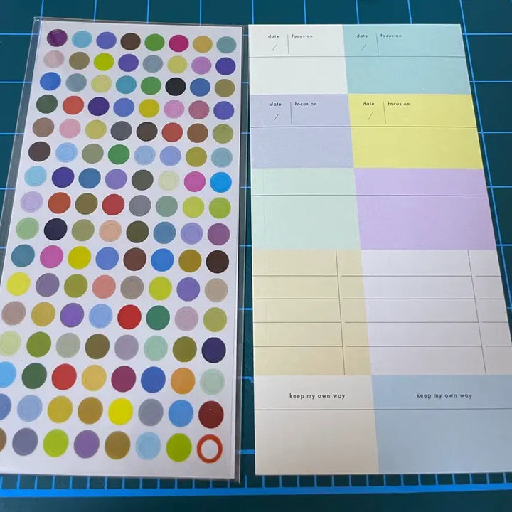 [BUNJANG] Analogkeeper Fluorescent Circular Arrow Stickers Bundle Set / 견출지 라벨 형광 원형 화살표 아날로그키퍼 스티커 일괄