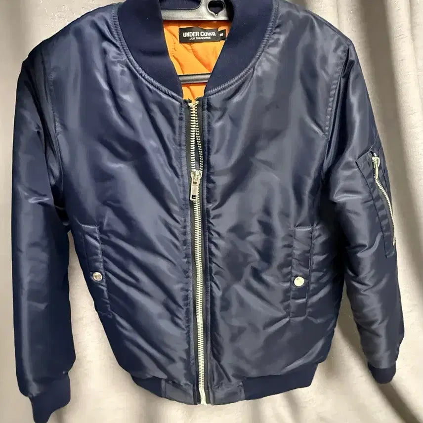 [BUNJANG] Undercover Takahashi Navy Floral Embroidered Bomber Jacket / (새상품)준 타카하시 언더커버 네이비 꽃 자수 봄버 자켓 S